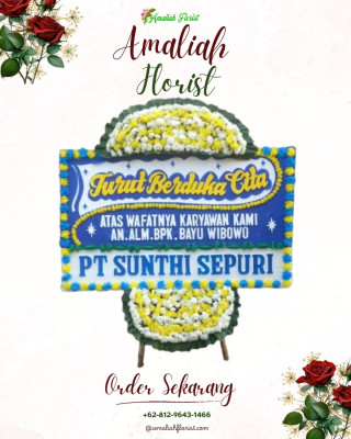 Papan Bunga Duka di Palu Utara