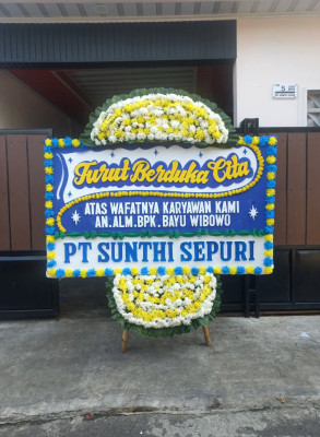 Papan Bunga Duka di Palu Utara